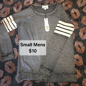 Gildan Gray Long Sleeve Tee with Black Accents